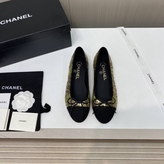 出厂价 顶级品质 一直都在升级的chanel单鞋 2024Ss 顶级版本 Hk海外代购 原版1:1切割而成 Chanel香奈儿万年经典蝴蝶结 圆头芭蕾舞鞋 好品