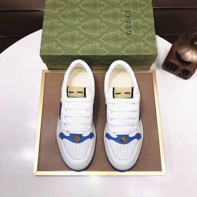 工厂批 Gucci 古奇 高端新款限定款情侣小脏鞋！材料均为定制，超级好看，进口电绣工艺，请各位看清细节认准品质，独家开模大底，高品质请随意对比！全新包装升级！