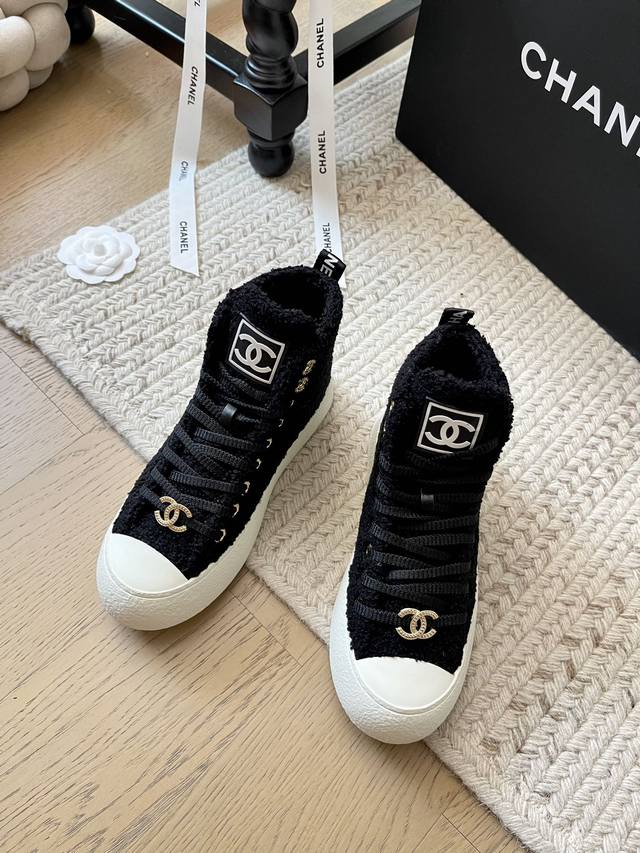 Chanel 24K 饼干大头鞋高低帮！ 顶级版本！对版尼龙毛织面料 原版一致耐磨发泡底 码数：35-41 定制不退不换