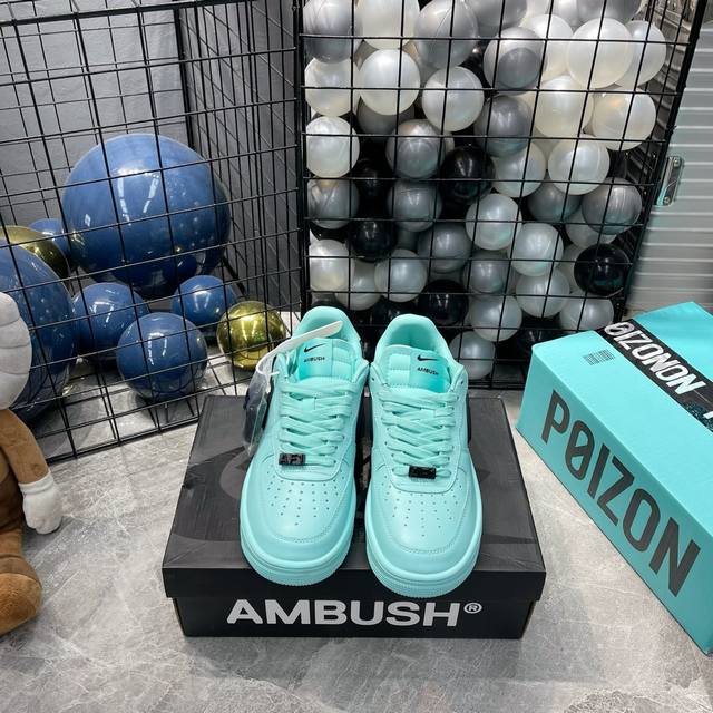 出厂 大厂出品 Ambush X Nk Air Force 1'07 Low 空军联名合作款低帮休闲板鞋 经典复古风格 大勾 大飞勾 黑色 36 36.5 37