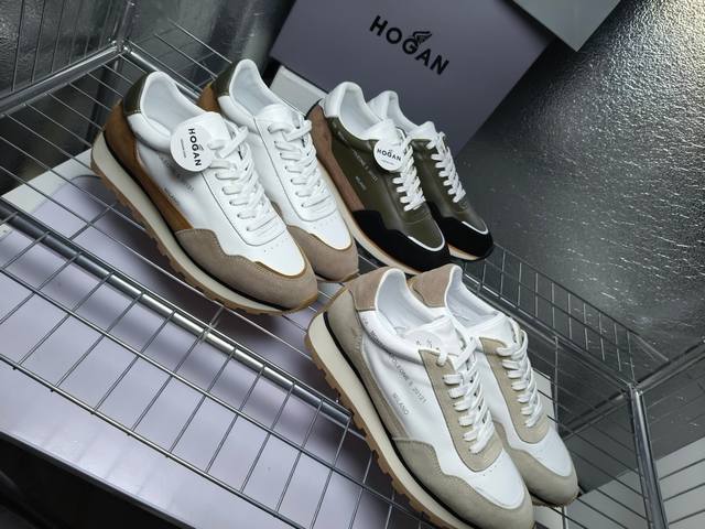 Hogan P: 情侣款,Size:女35-40.男39-44 .45定做 Hogan 霍根新款671系列 情侣 阿甘 休闲鞋运动鞋 沿边极度富有层次感，再加上