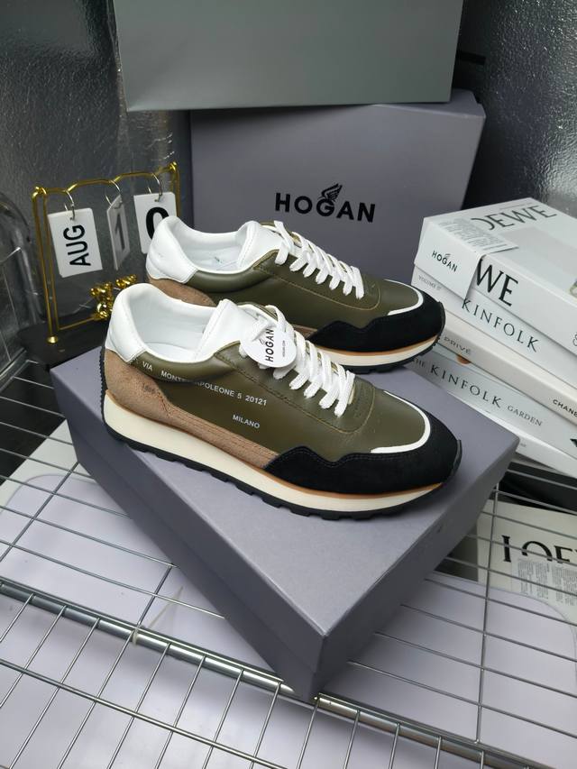 Hogan P: 情侣款,Size:女35-40.男39-44 .45定做 Hogan 霍根新款671系列 情侣 阿甘 休闲鞋运动鞋 沿边极度富有层次感，再加上